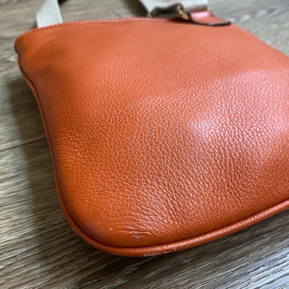 EUC Michael Kors Orange Pebbled Leather Crossbody Bag - Picture 5 of 15